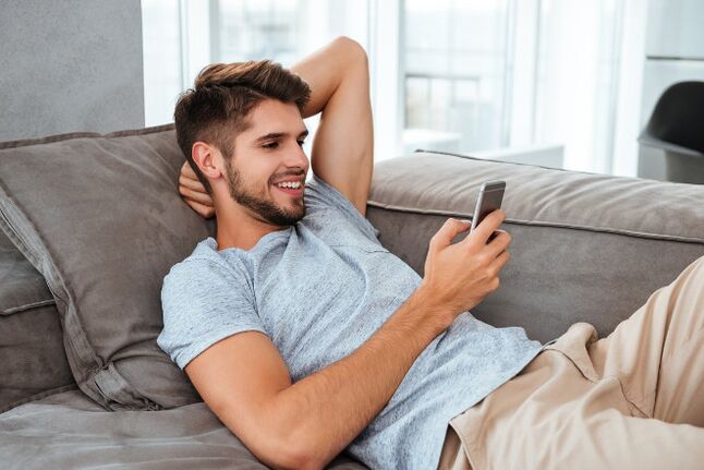 A man frequently texts the man of his choice that he desires intimacy